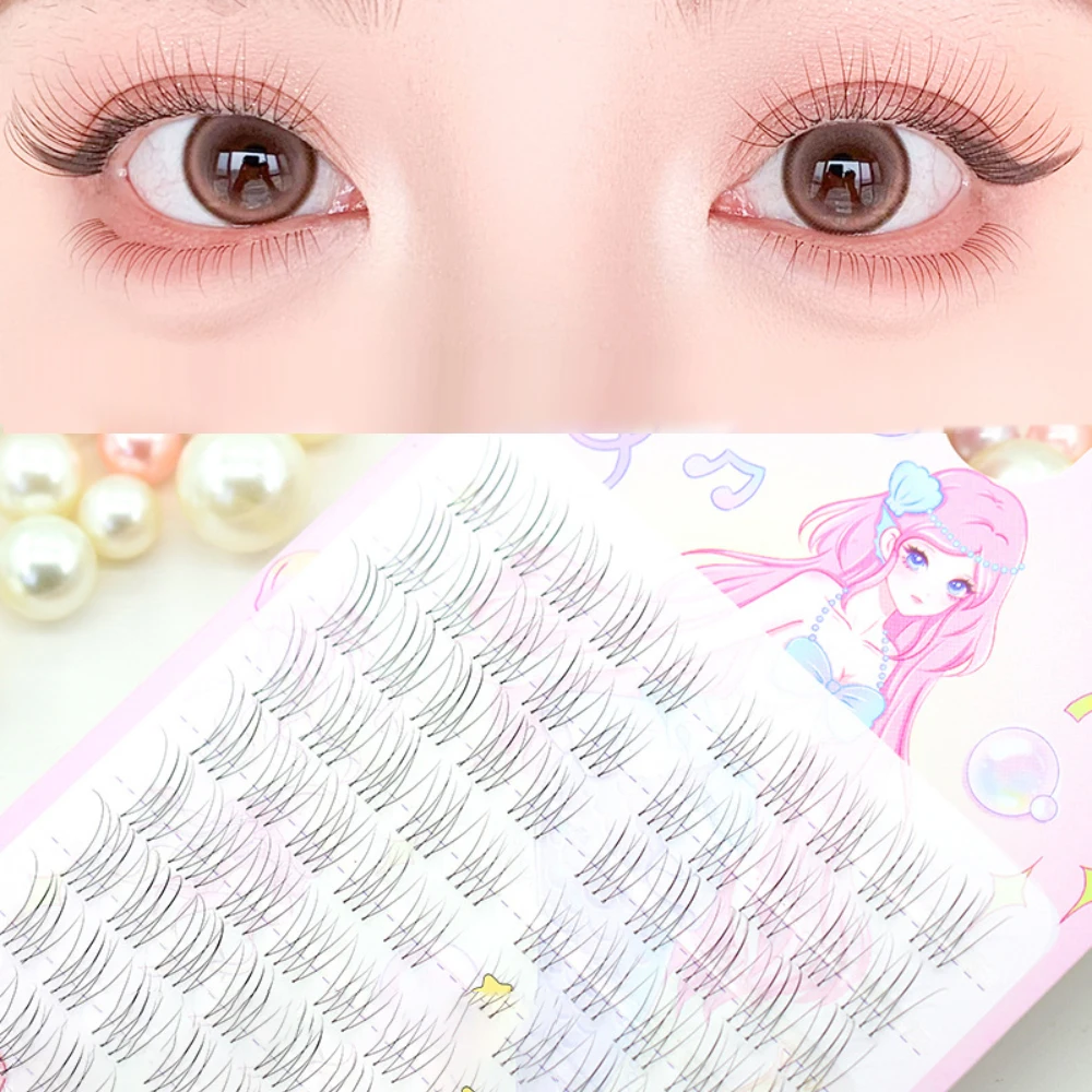 

10 Rows Zhang Yuan Ying Same Style False Eyelashes Single Cluster Fake Eyelash Natural Fairy Idol Lashes Extension DIY Makeup