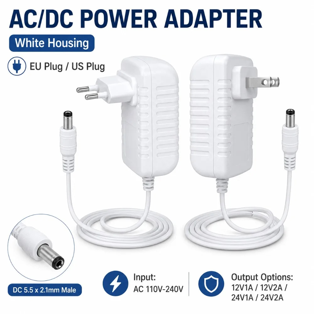 AC 100V-240V to DC 12V Lighting Transformer 1A 2A Electronic Power Supply Adapter Converter LED Driver For LED Strips Light