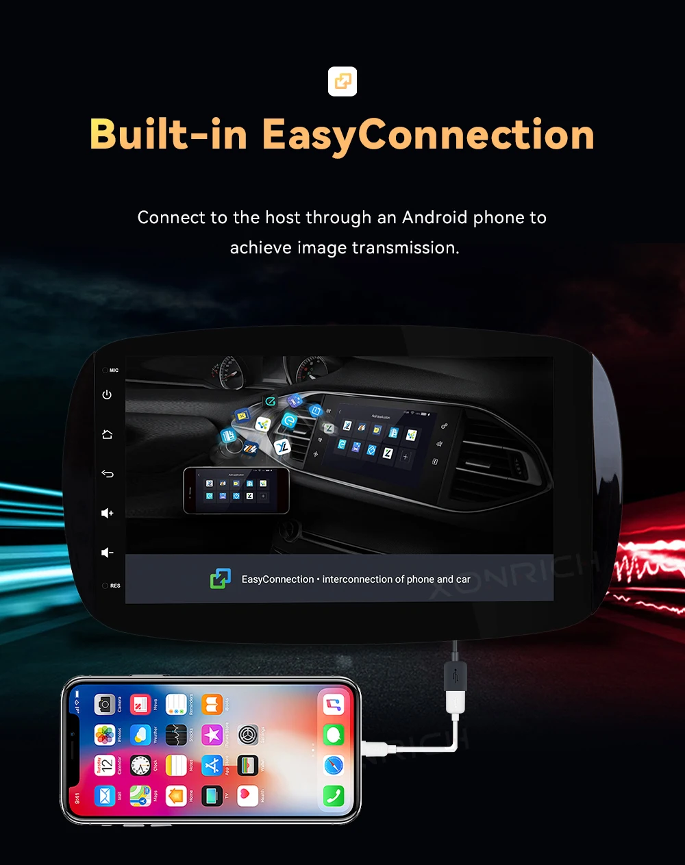 9 Zoll IPS 2Din Autoradio für Mercedes Smart Fortwo 2015-2017 Android Carplay GPS Navigation DSP – Detail 20