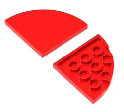 *1/4 Rould tile 4x4* 1602 10 pcs DIY enlighten block brick part No. Compatible With