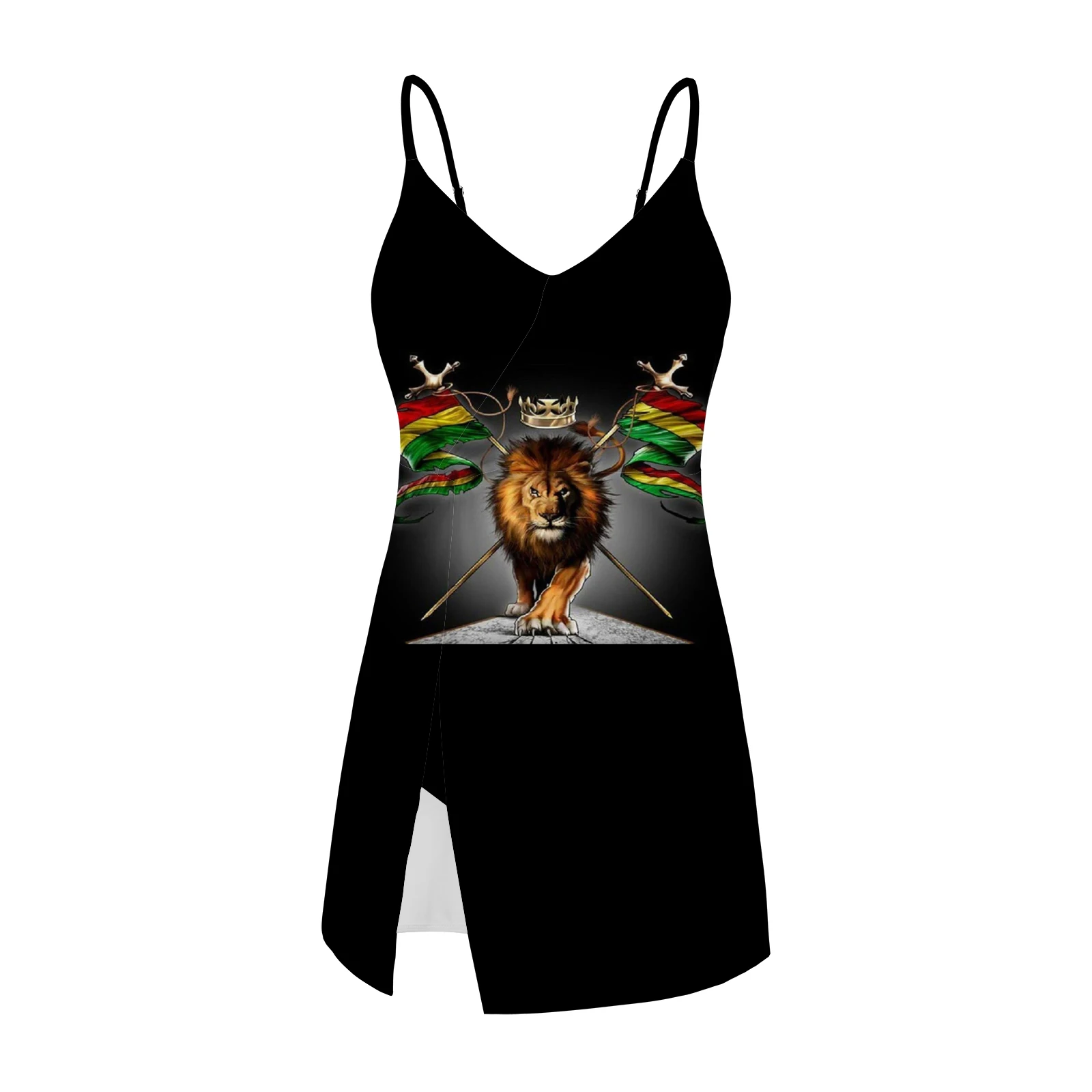 Reggae Rastafarian Rasta Lion Of Judah Sling Dress Swimsuit Womens Bathing Suits Fashion Swimwear Pool Beach Bikini Beachwear