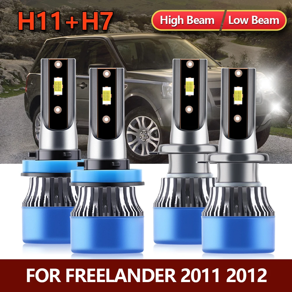 110W LED Turbo Bulbs Headlights H7 High H11 Low Beam 12V Car Super Bright CSP 15000LM Lamps For Land Rover Freelander 2011 2012