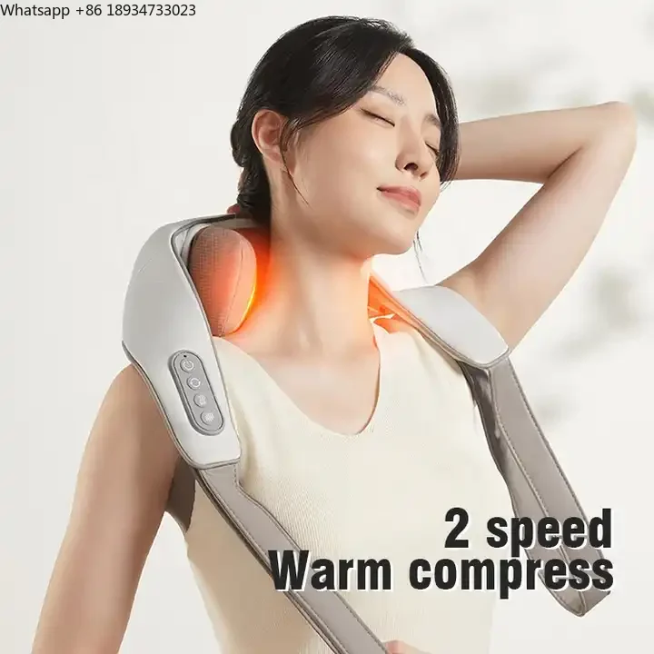 

Shiatsu Kneading Neck Shoulder Massager Cordless Electric Full Body Heat Relief Massage Including Back Whole Body Kneading