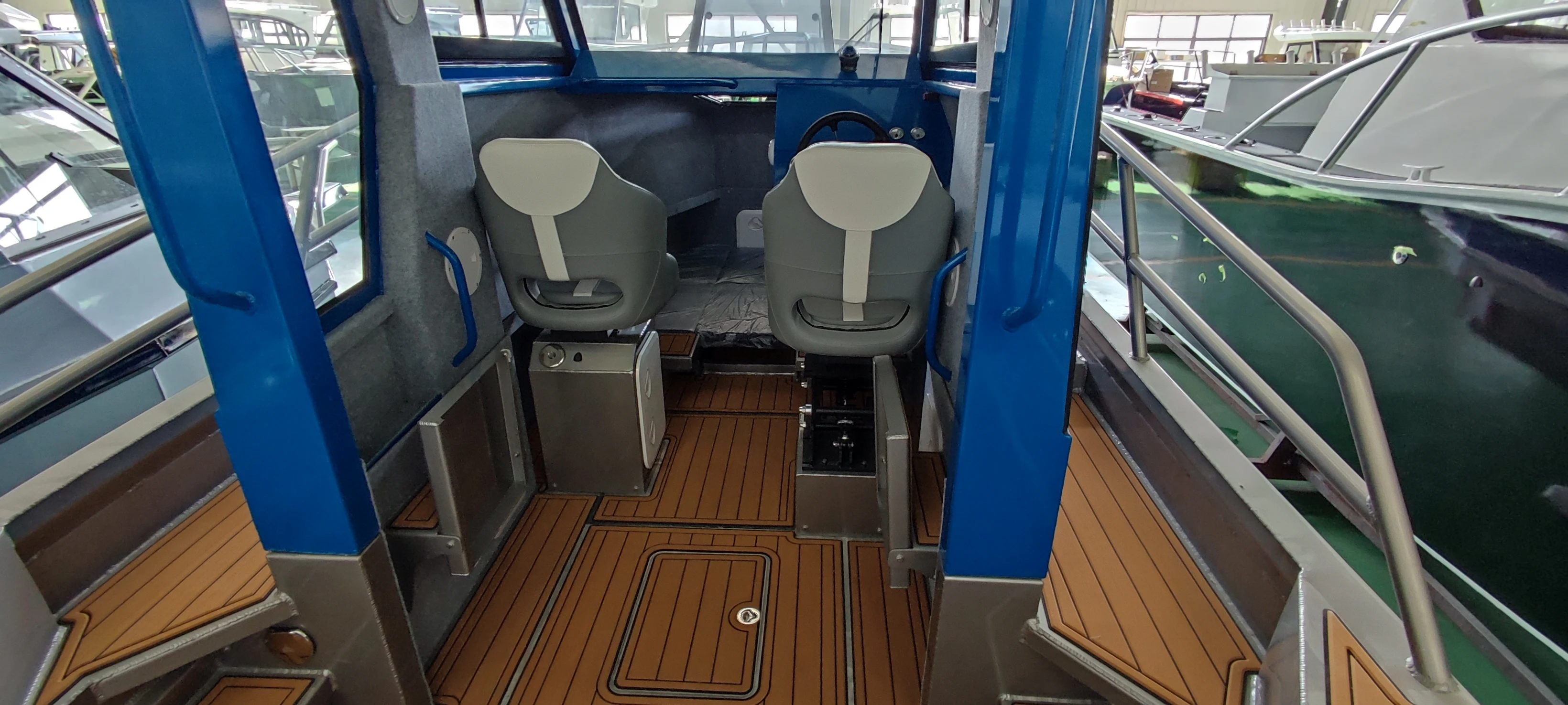 تصنيع رخيصة 7.5 م 26 قدم الصيد الألومنيوم يخت عميق الخامس قارب الألومنيوم #6