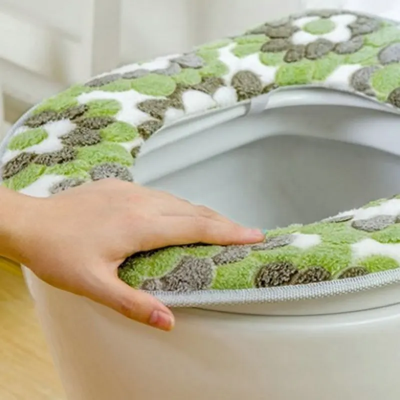 Soft Bathroom Toilet Seat Closestool Washable Warmer Mat Cover Pad Cushion Bathroom Toilet Toilet Seat Toilet Toilet Seat Cover