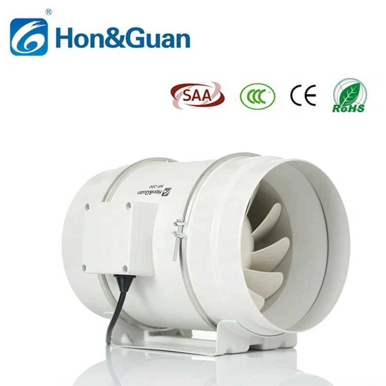 hon&gu an  4~12 Inch in Line Duct Fan, Upgrade Motor & Low Noise High Air Volume Suction Plastic Mixed Flow Duct Extractor Fan