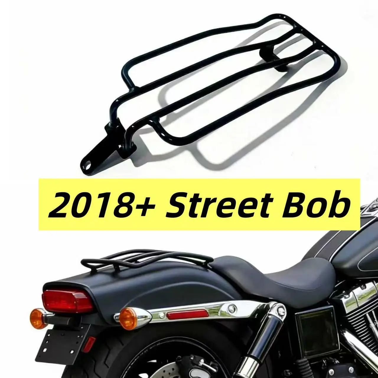

Harley Softail Street Bob 2018-2025 Motorcycle Rear Luggage Rack Support Shelf Solo Seat FXBB FXST M8 Softail Standard