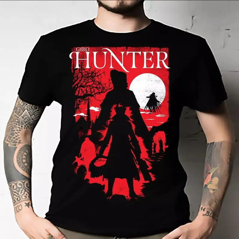 

Unisex Bloodborne Gaming T-Shirt, Soulsborne The Hunter Shirt