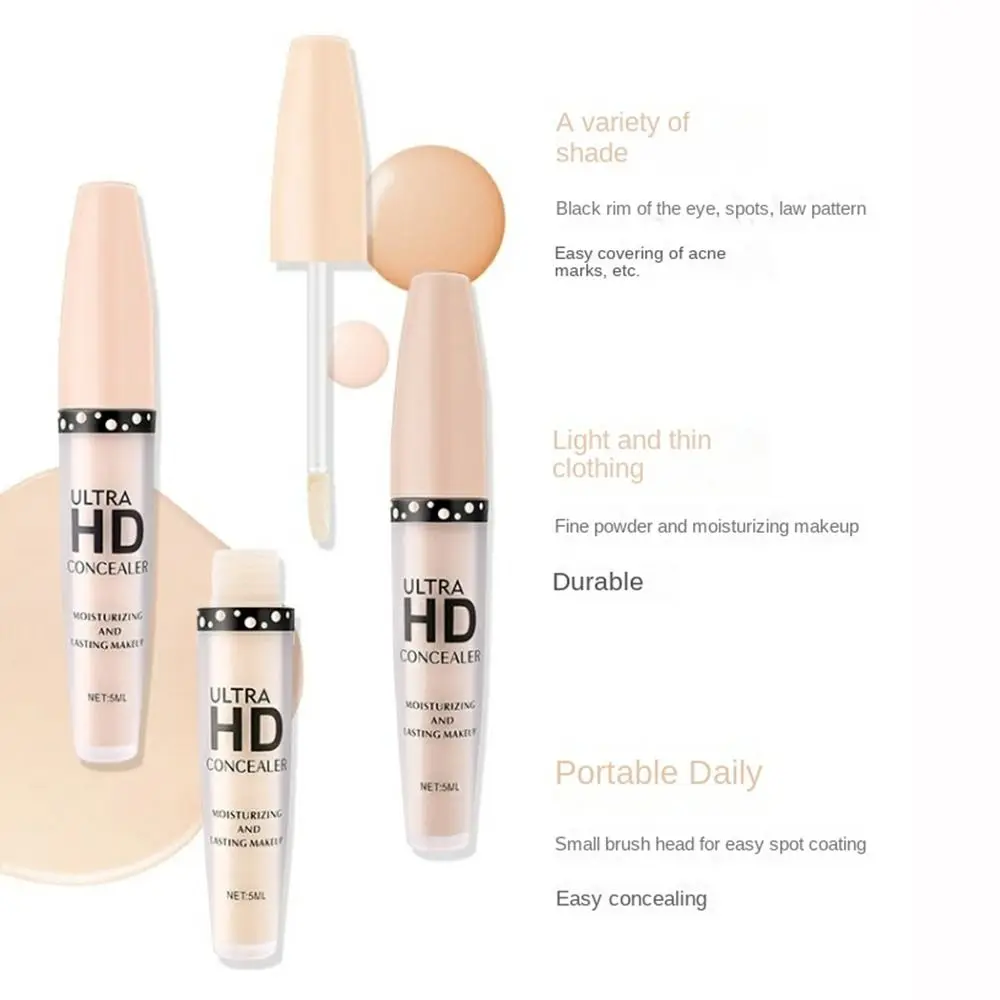 Portable Moisturizing Shadow Cream Brighten Waterproof Liquid Concealer Long Lasting Smooth Face Contour Highlighters Women