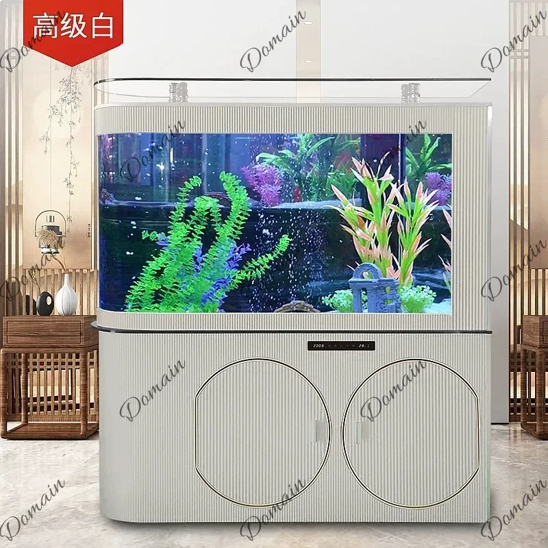 Hi New Glass Fish Tank Lower Filter Without Pipe Fittings Bottom Filter Dry And Wet Separation Living Room Free Of Water Change
