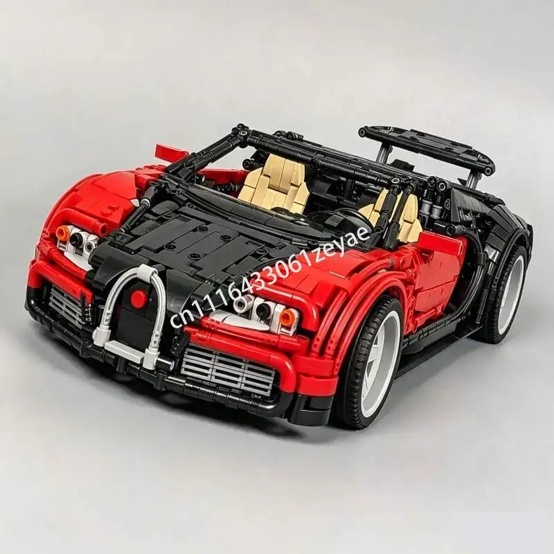 NEW 2878Parts Luxury Sports Car 1:10 Scale Model Custom Puzzle Building Blocks Diy Assembly Racing Toy Gift Collection Display