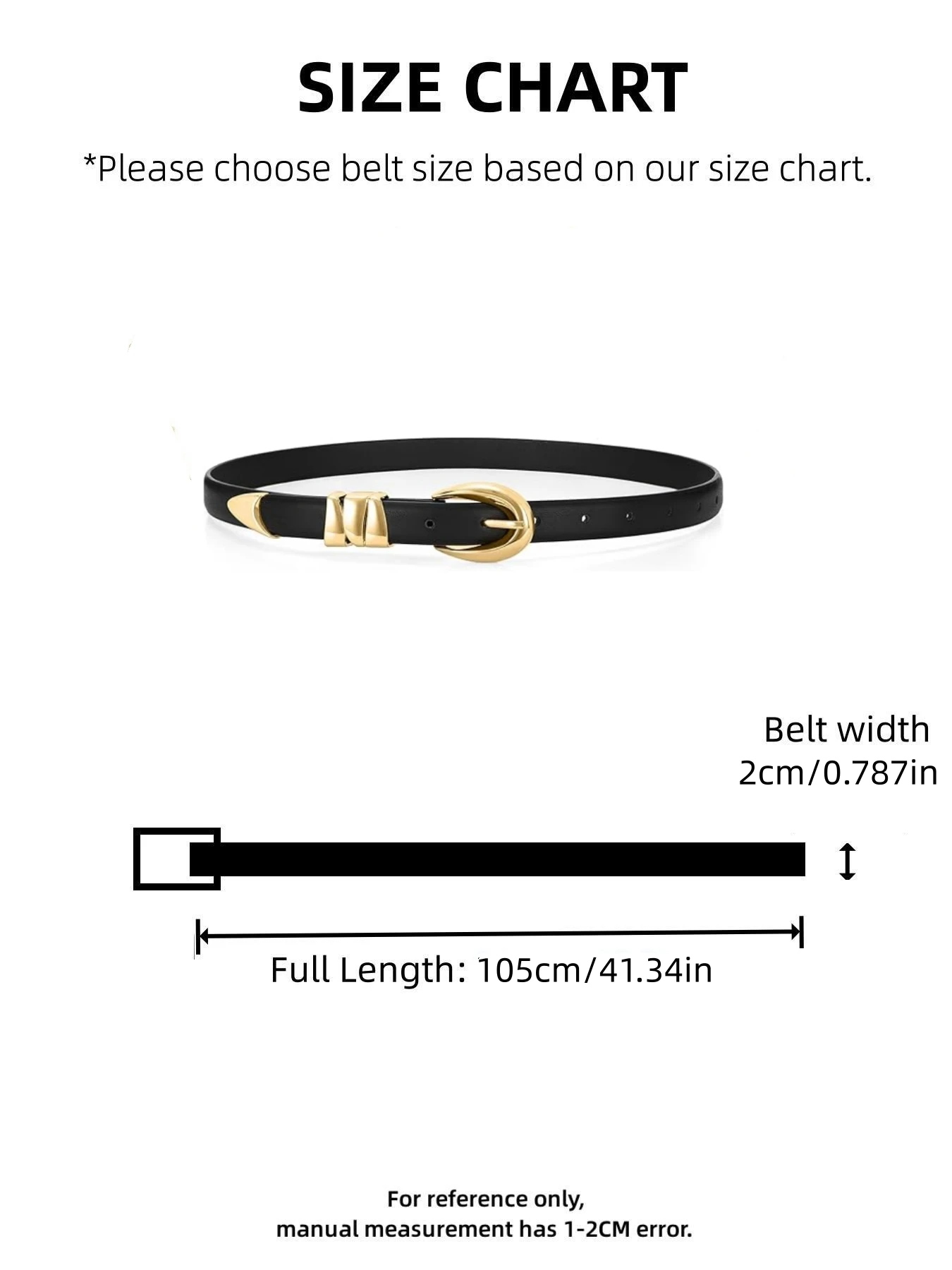 2026年新作 レディース スリムフィット PUベルト、細身ウエストバンド、デニムパンツ、フォーマルパンツ、ゴールドバックル付きおしゃれな黒ベルト