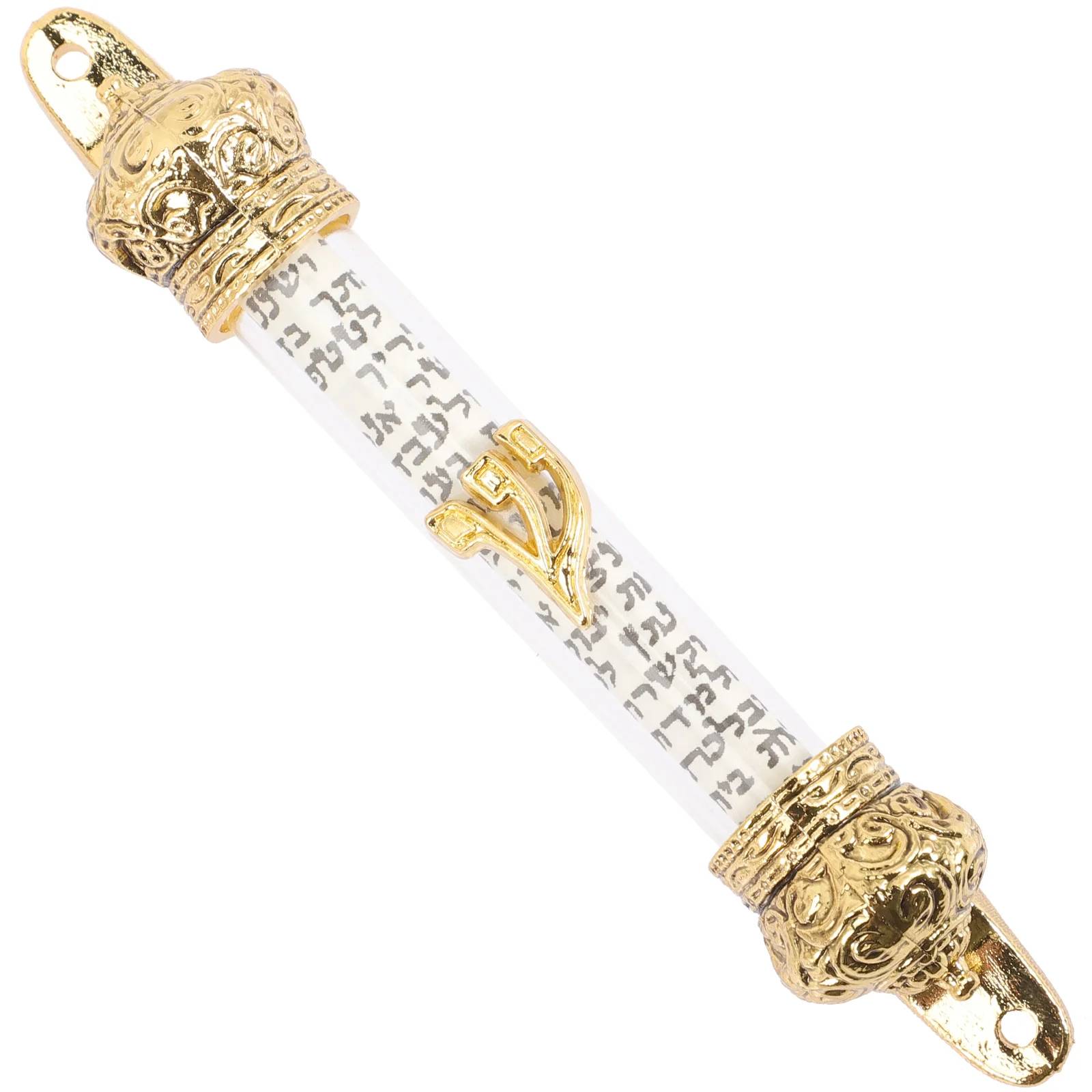 Vintage Decor Bible Crown Scroll Jewish Delicate Mezuzah Metal Stainless Steel with for Woman