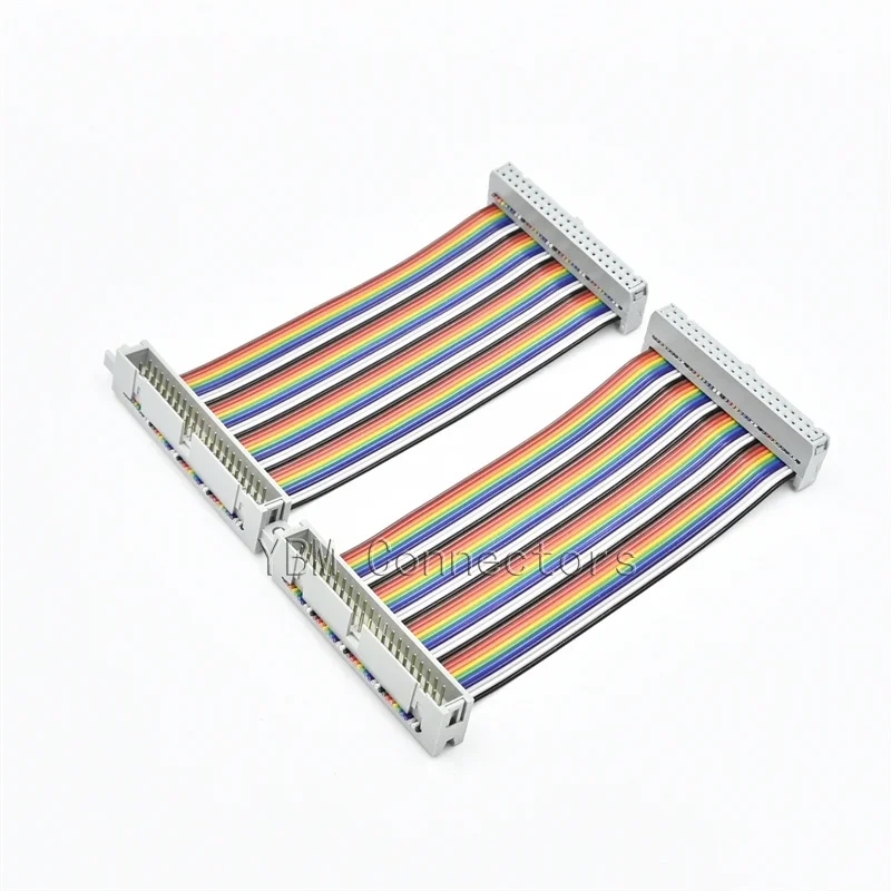 FC to DC3 2.54MM Pitch IDC Color Flat Cable LED Screen Connection JTAG Download Line 10/20/40/60/80/100cm 40P GPIO Ribbon Cable