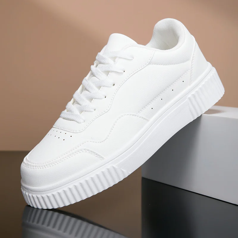 Unisex Sneakers Casual Board Shoes Men Chunky Platform Footwear Women Classic Lace Up Skate Shoes Lightweight Trendy Sneakers