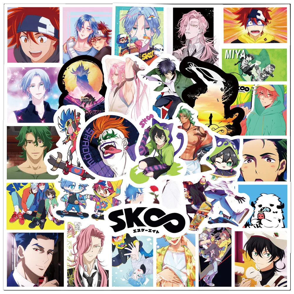 

10/50PCS SK8 the Infinity Stickers Cartoon Skateboard Anime Suitcase Laptop Guitar Car Bike Decals Kids Toys Graffiti Decoration