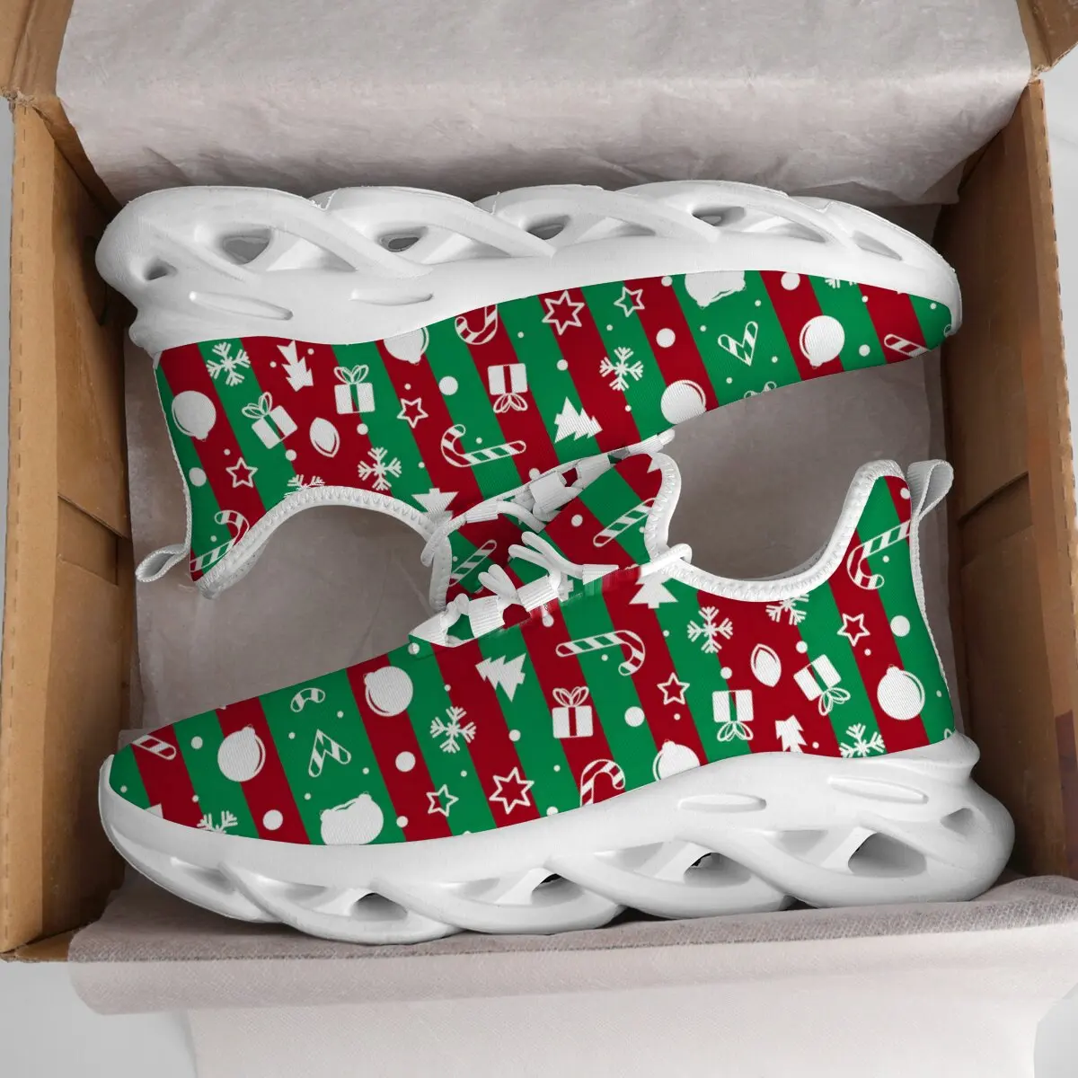 

MAEDEF Mens Christmas Sneakers Slip On Shoes for Men Lightweight Comfortable Walking Shoes Anti Slip Gym Training Casual Outdoor