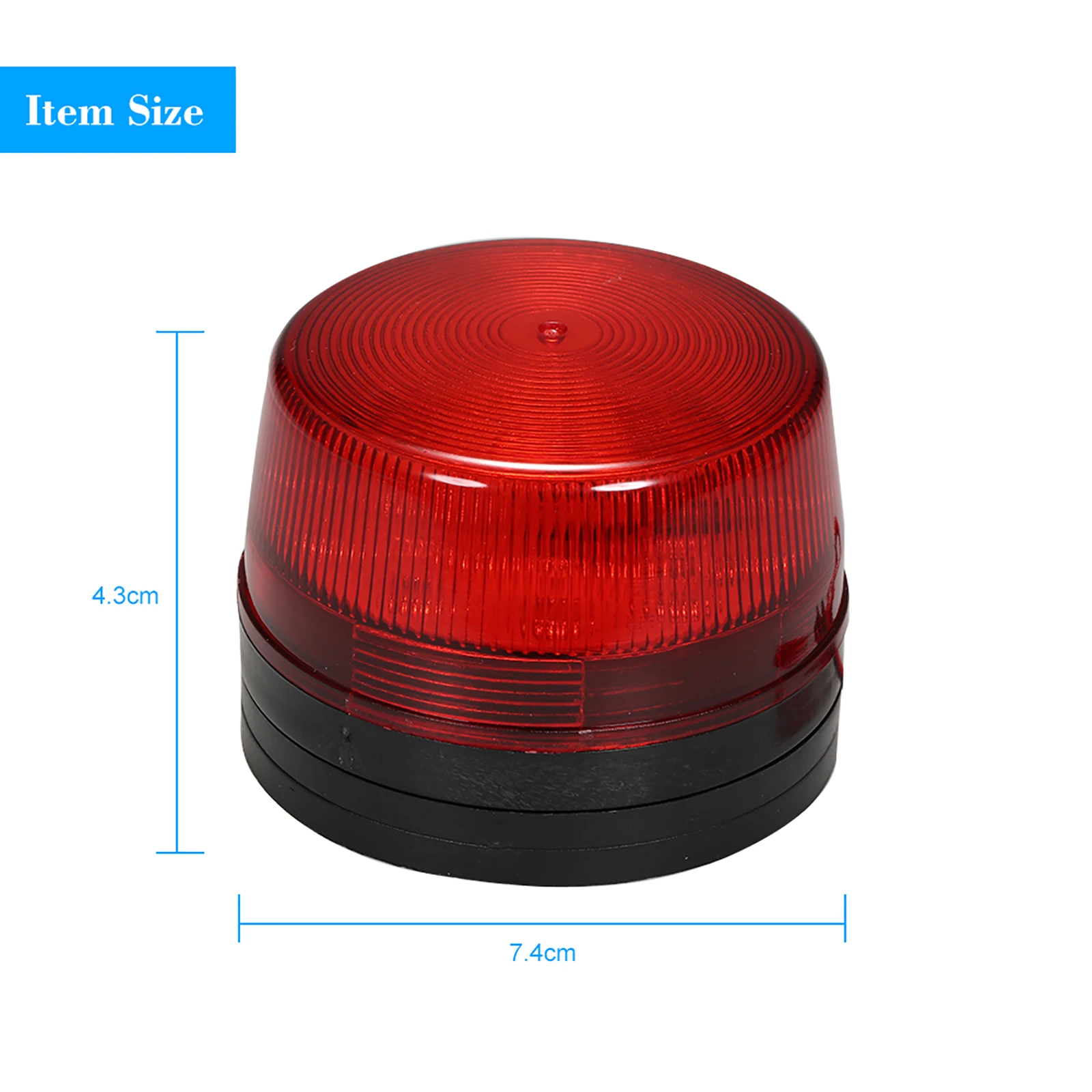 Wired Alarm Strobe Signal Safety Warning LED Light Flashing Waterproof 12V 120mA Safely Security for Alarm System Red Strobe
