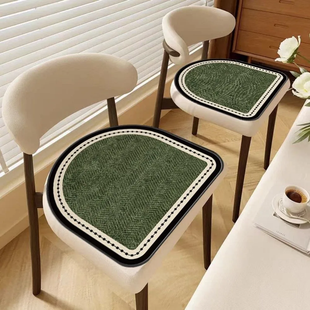French Style U-Shaped Chair Cushion Floral Pattern 40x40cm Chair Pad Decorative Breathable Chair Mat Dining Chair