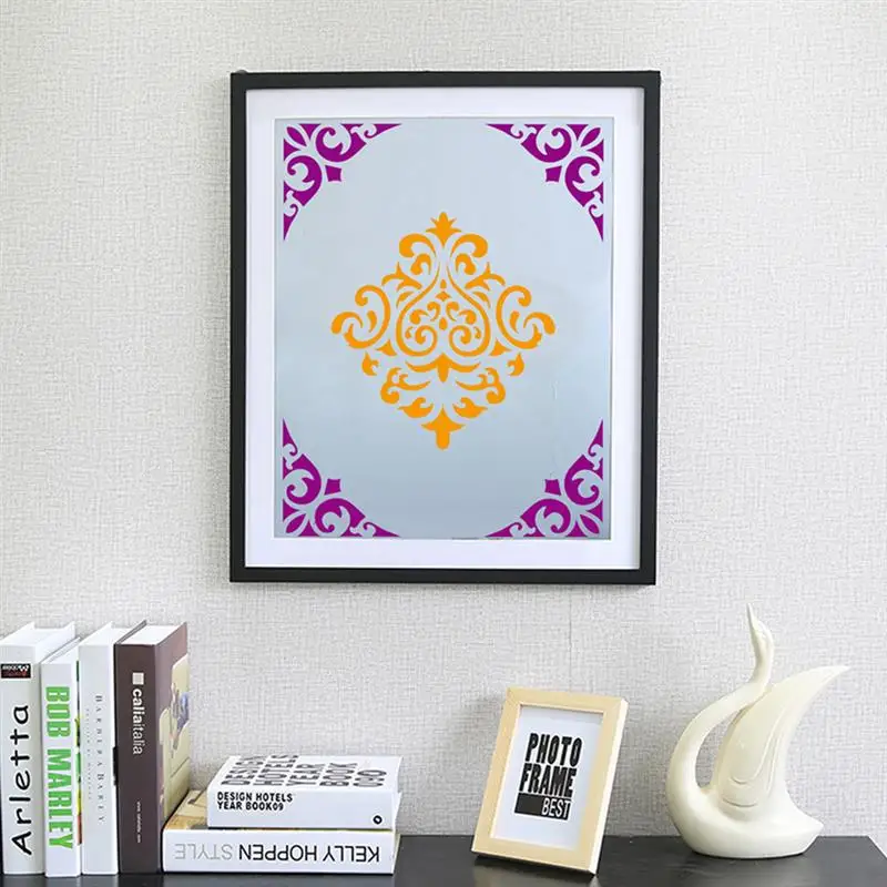 Juego de plantillas reutilizables de primera calidad, plantilla de pintura de Mandala ahuecada, azulejo de pared, tela de madera, plantilla de pulverización, 8 Uds.