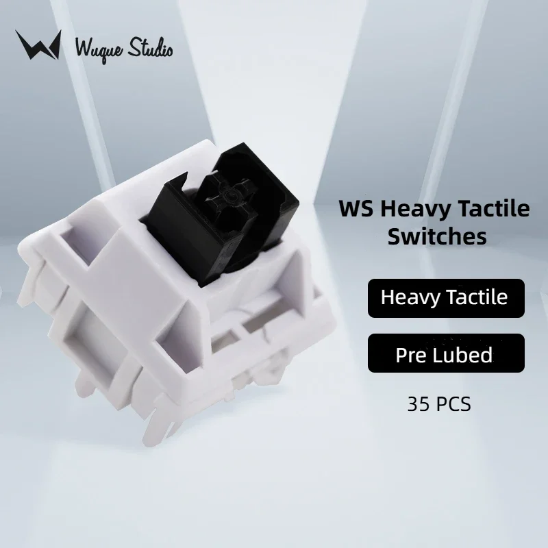 Imagem -03 - Wuquestudio ws Switch Pesado Tátil Feedback Pom Stem Nylon Habitação 5pin Pcb Mount para Teclado Mecânico