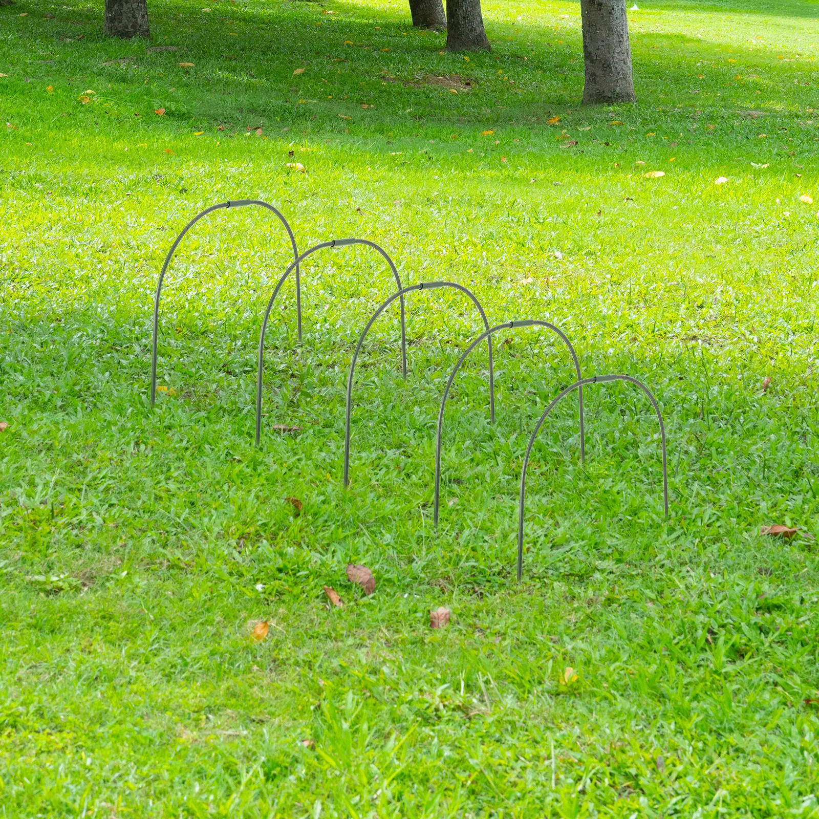 

5Pcs Garden Hoop Supports for Chicken Tunnel Frame Portable Arch Hoops Outdoor Poultry Tunnel Hoop Structure DIY Plant Cover