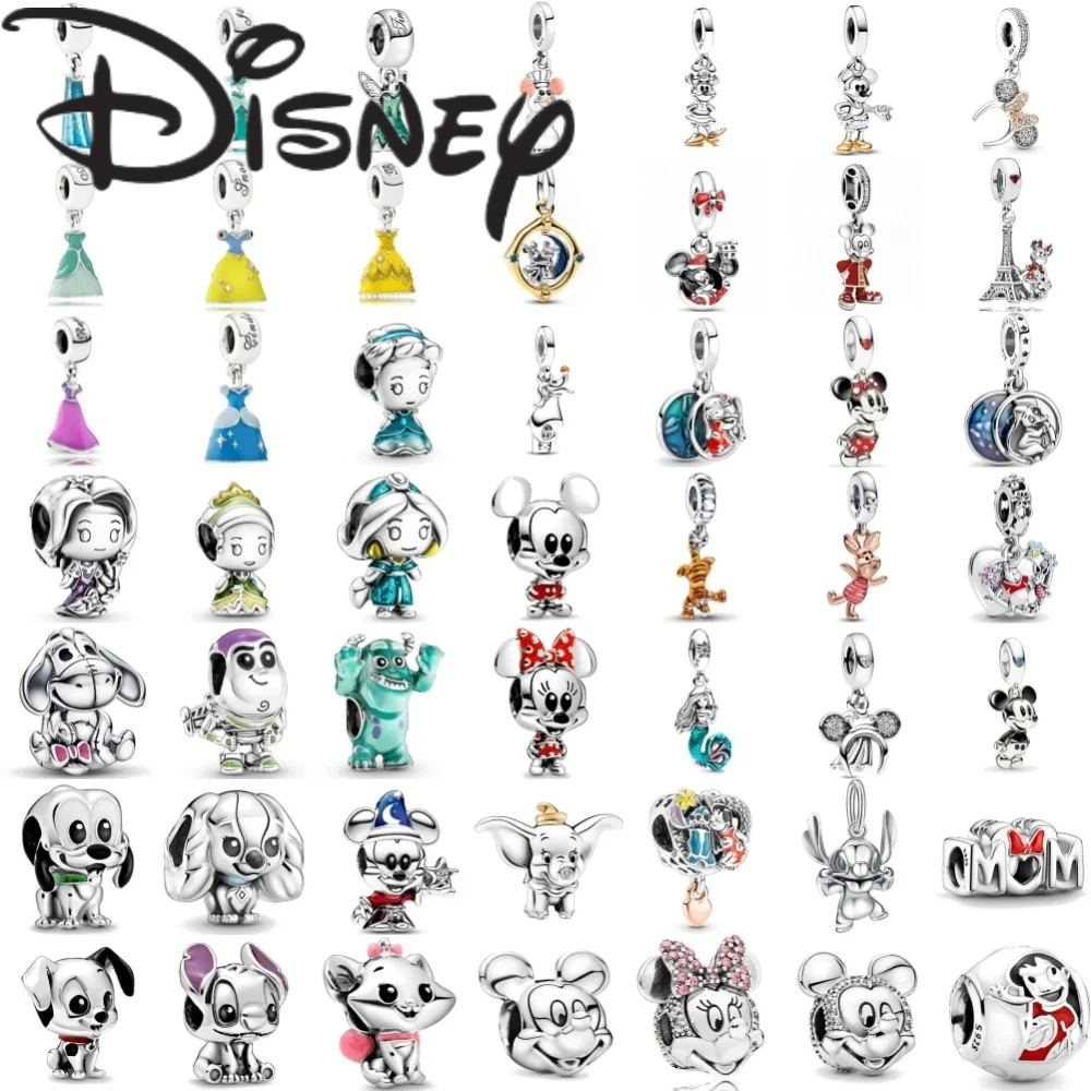 

Новинка 2025 года, красивое платье принцессы Диснея, кулон из бисера, серебро 925 пробы, подходит для европейского оригинального браслета, изысканные ювелирные изделия своими руками