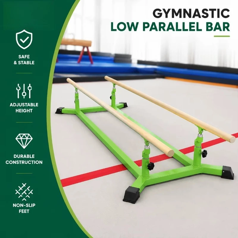 Gymnastics Low Parallel Bar Adjustable Floor Parallel Bar Fig Approved for Artistic Gymnastics