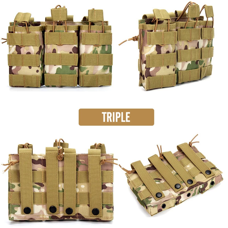 NONE 1000D Taktische Magazintasche Doppel/Triple/Vierfach Mag Pouch Airsoft Ak 7,62/5,56mm M4 Ar Gewehr Jagd Zubehör 8