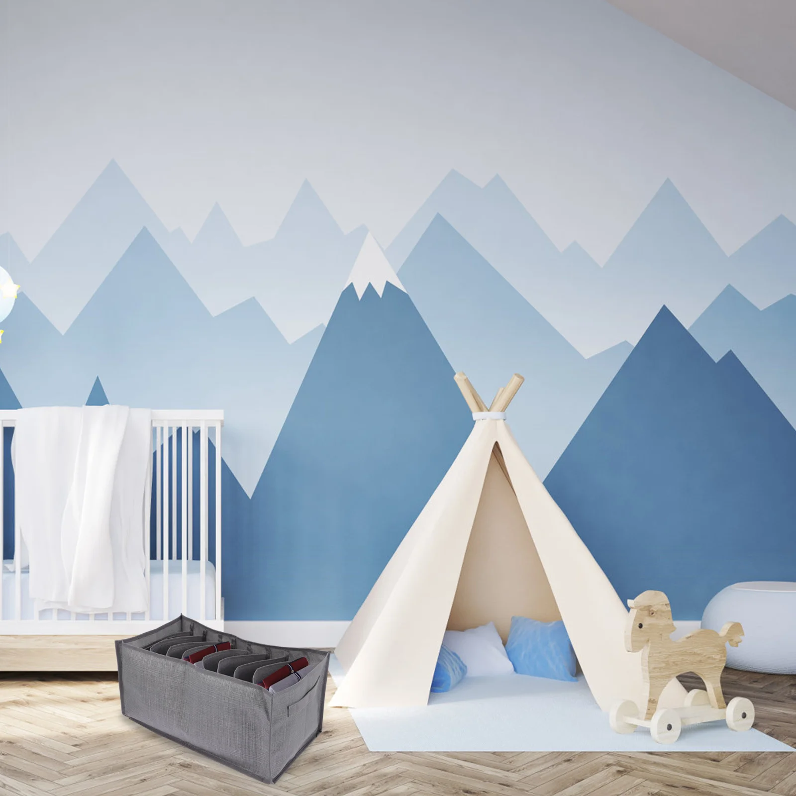 

3Pcs Wardrobe Clothes Drawer Organizer 7-Grid Jeans Closet Storage Compartment Organizer Large Capacity Practical Home Bedroom