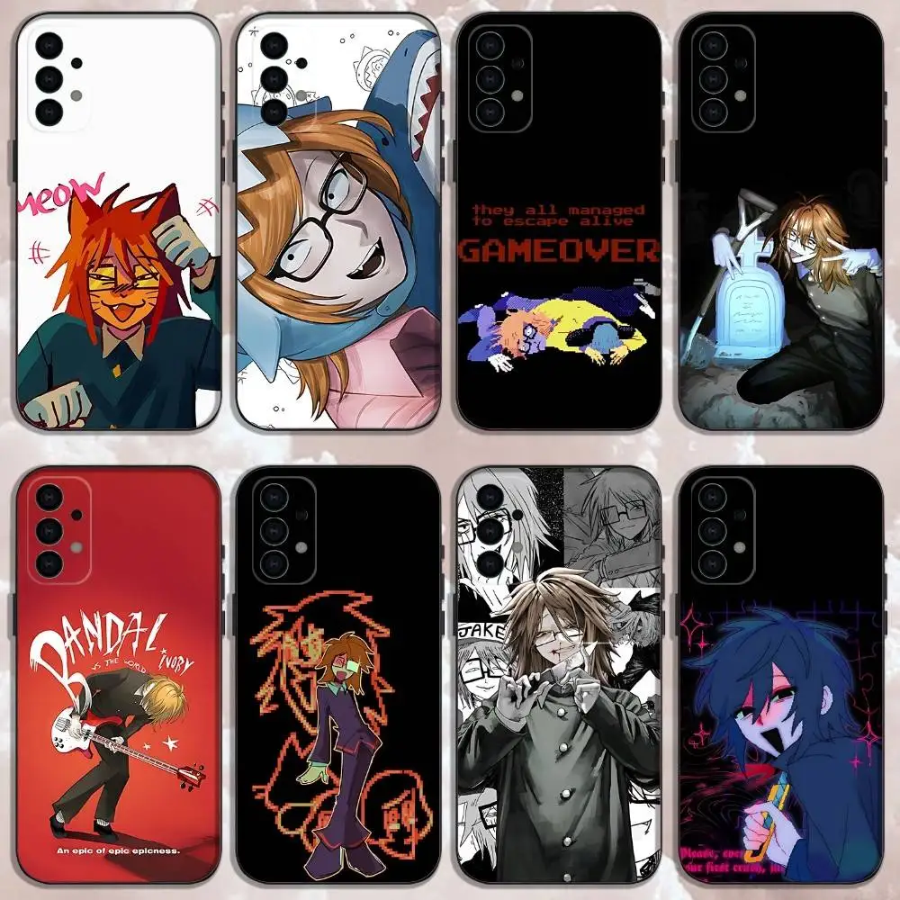 

R-Ranfren Randal Satoru Phone Case For Samsung Galaxy A73,31,32,72,41,53,52,71,22,5G,Note,J7,8,9 Soft Black Cover