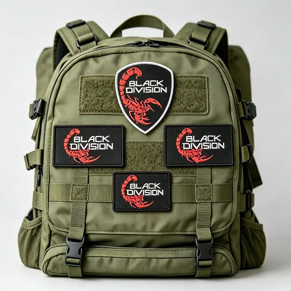 Newly Designed Black Division (Black Fox Squad) Team Spirit Game-related Arm Badge for Promotional Items backpack patch