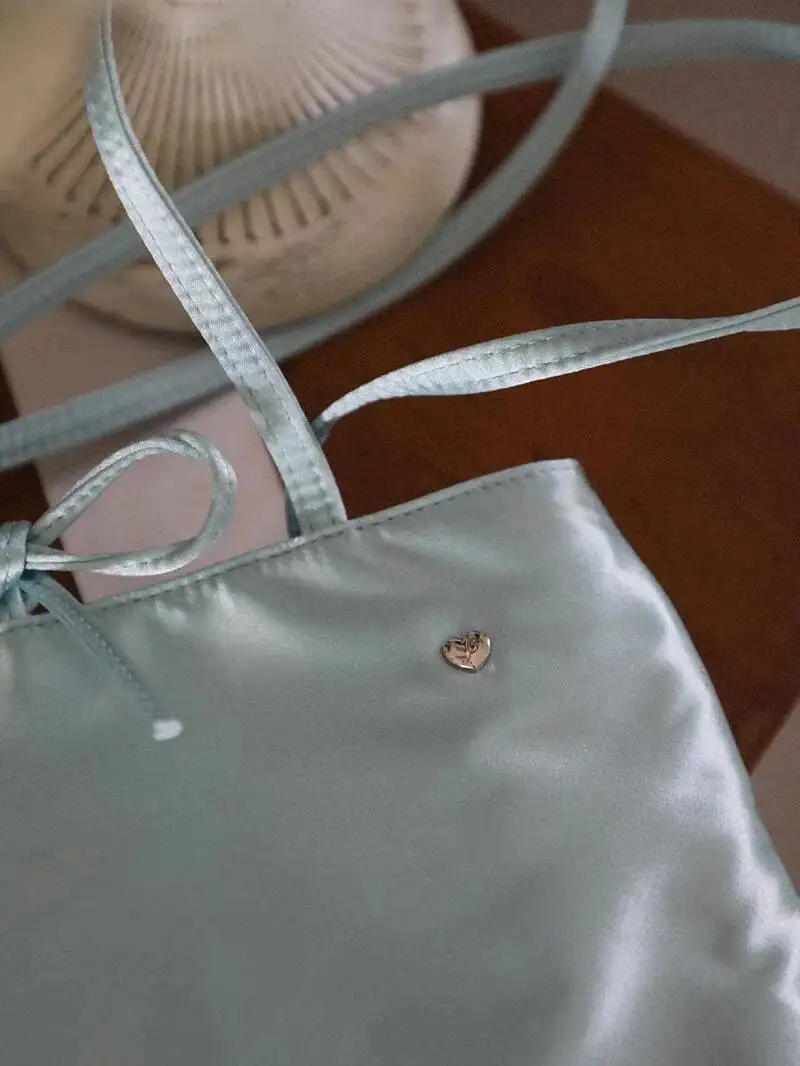 Bloom Hot Girls Satin Pink Shoulder Women Fairycore Aesthetic Large Capacity Handbag Tote Bag Female Versatile Y2k Bags