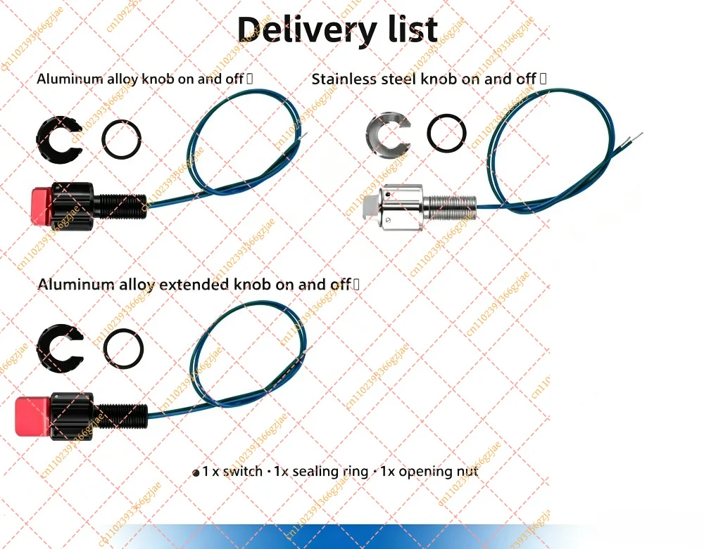 Waterproof Rotary Switch M10 Aluminum Alloy Stainless Steel, Underwater On/Off Knob for Low Voltage