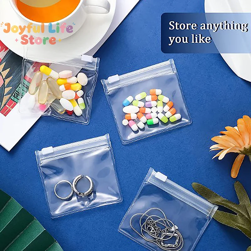 Hot 5pcs Pill Pouch Bags Zippered Pill Pouch Reusable Clear Pill Bags Self Sealing Travel Medicine Organizer Storage
