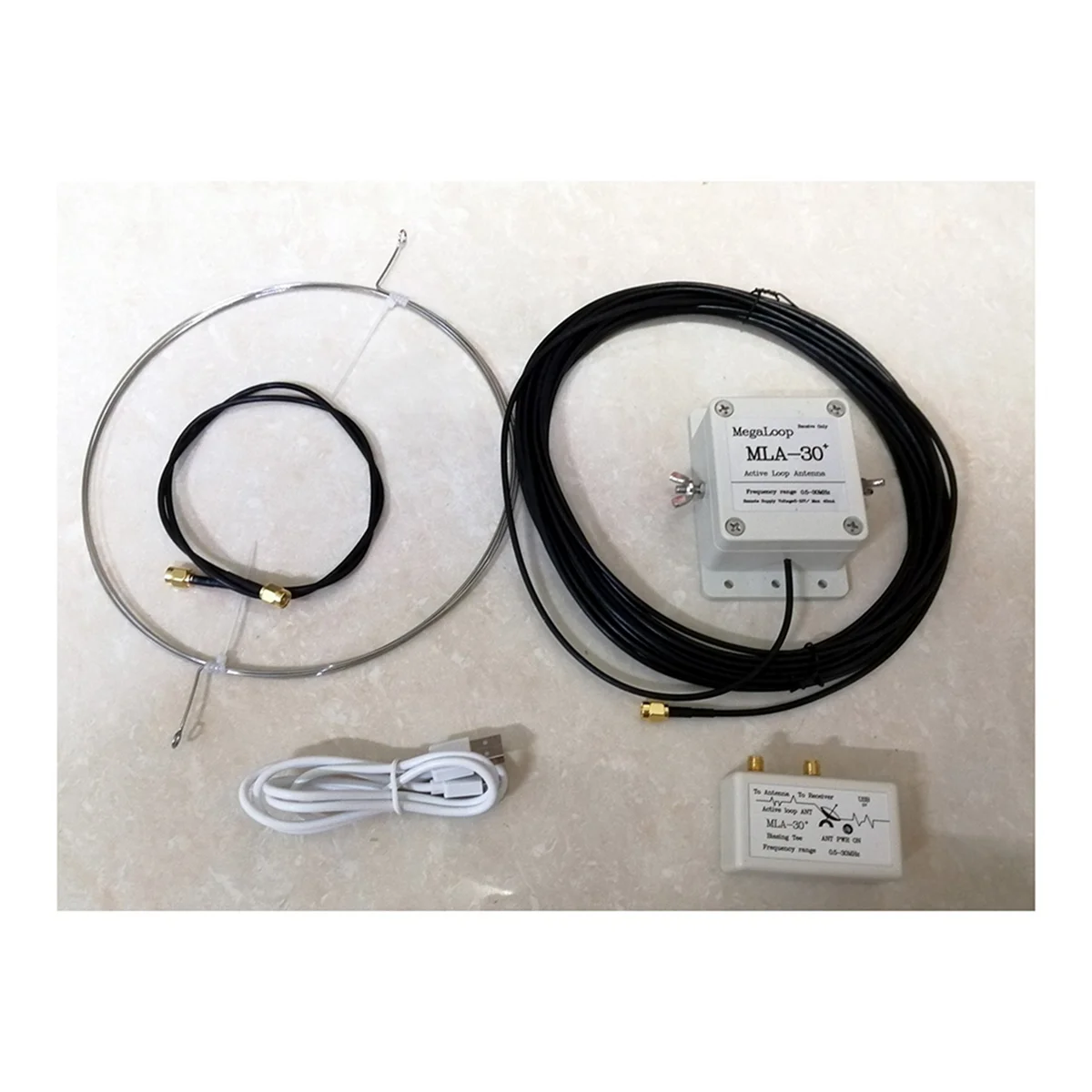 MLA-30 + Plus 0.5-30MHz แหวน Active รับเสาอากาศ SDR Loop เสาอากาศเสียงต่ําปานกลางคลื่นสั้นวิทยุคลื่นสั้น (3.5 มม.)
