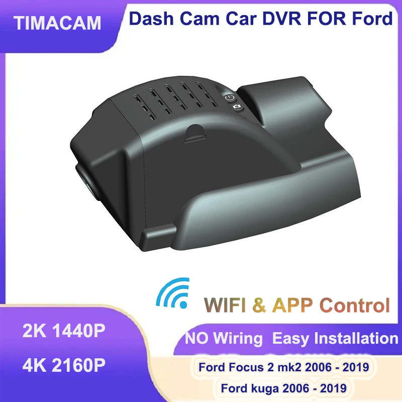 for Ford kuga for Ford Focus 2 mk2 2006 2007 2008 2010 2012 2017 2018 2019 Dash Cam Camera DVR 2K 4K Wifi Video Recorder