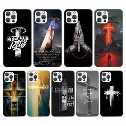 God Jesus Pray Cross Soft Phone Case For iPhone 16 15 14 13 12 11 Pro Max X XR XS 7 Plus 8 + SE 2020 Pattern Customized Cover 15