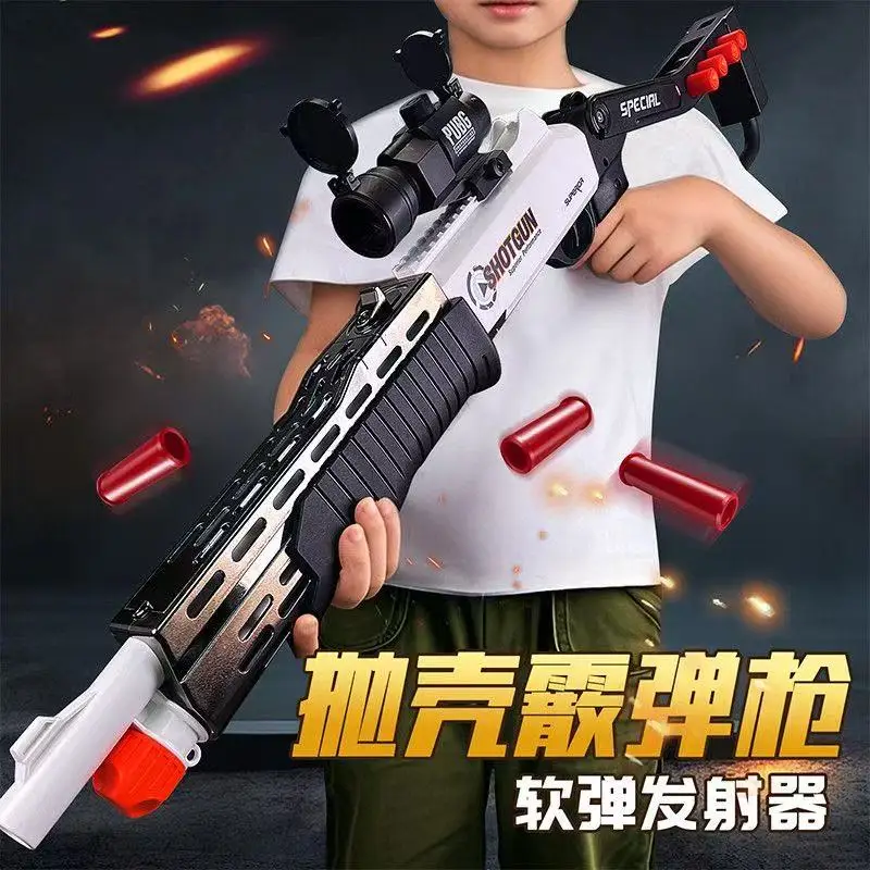 

Child and adults toy guns tactical folding with multiple configurations is available for Throwing Shell and Eating Chicken Toys