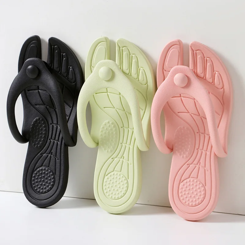 Women Foldable Slippers Men Business Trip Travel Portable Slides Flip-Flops Lightweight Indoor Home Sandals Beach Outdoor Shoes