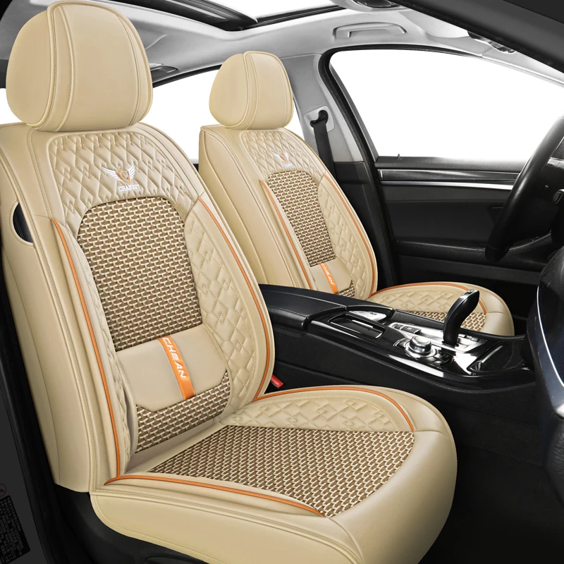2026 Car Seat Cover Universal All-Seasons Ice Silk Seat Pad Full-Enclosure Breathable Summer Car Seat Cushion