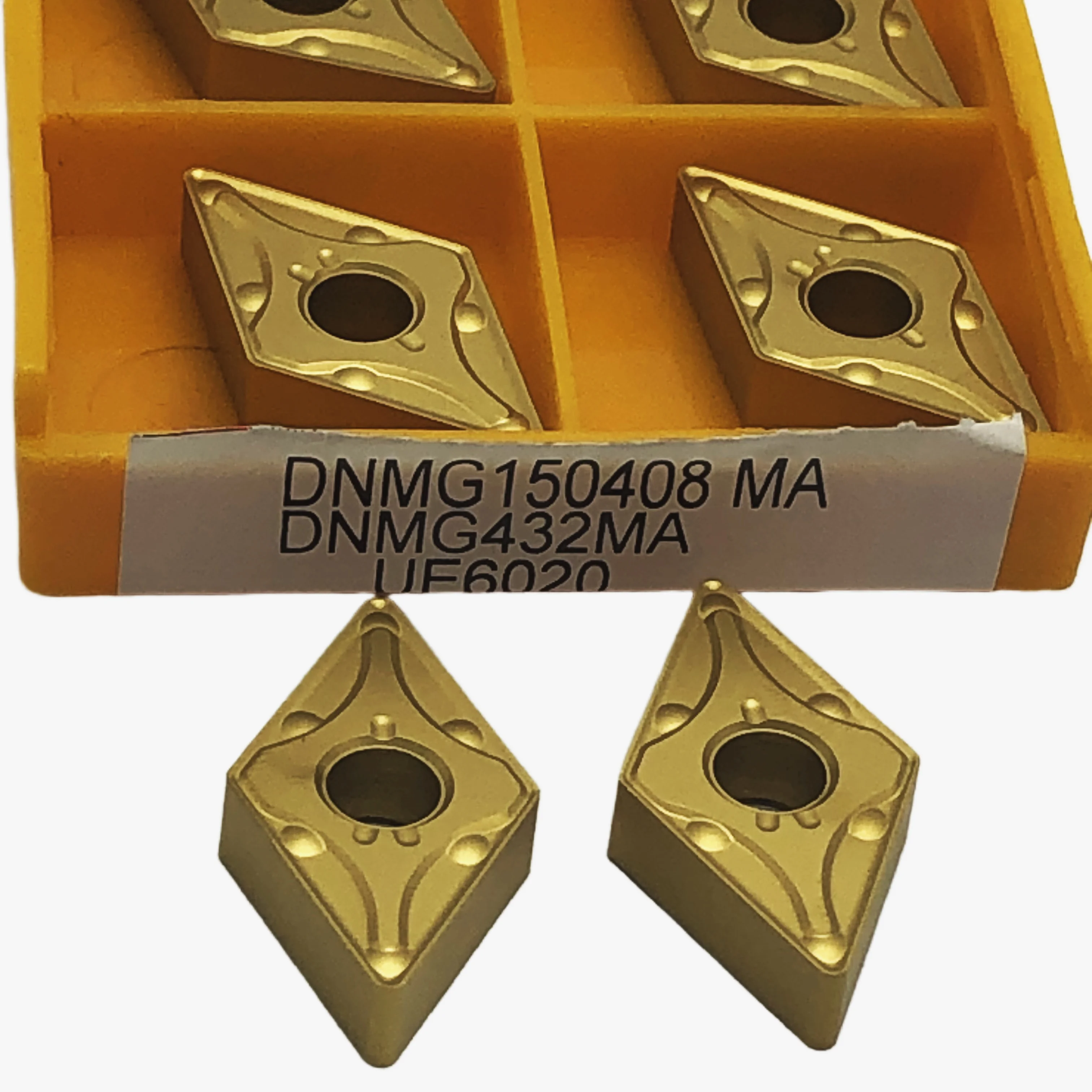 เครื่องกลึงเหล็กสแตนเลสเครื่องตัด mesin bubut CNC เครื่องมือกลึง DNMG150404 Ma DNM150408 VP15TF คาร์ไบด์ UE6020