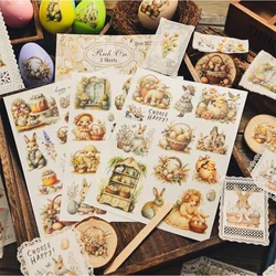 KSCRAFT 3 sheets A5 Easter Rub On Sticker Scrapbooking Junk Journal Crafts Transfer Stickers DIY Photo Albums Decorative