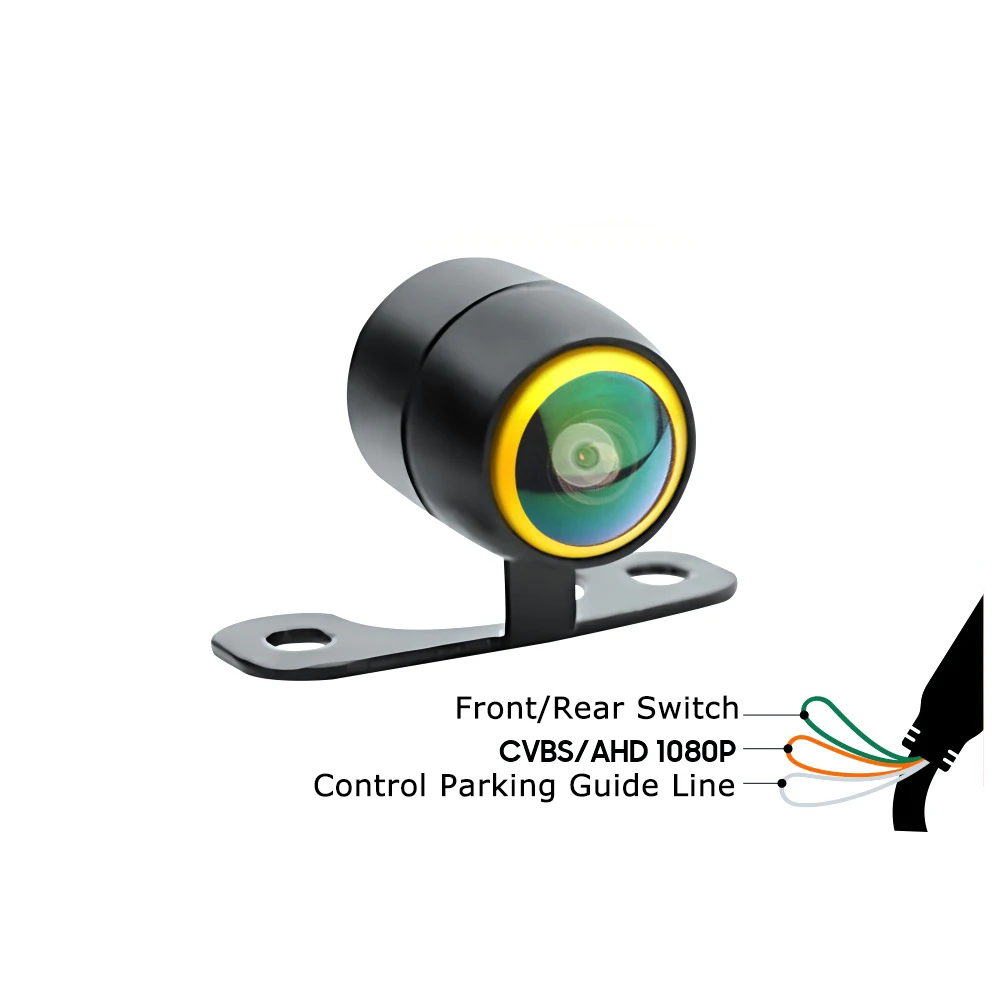 

ANSHILONG Автомобильная HD-видеокамера переднего вида, водонепроницаемый широкоугольный 6-метровый кабель с проводом переключателя изображения зеркала