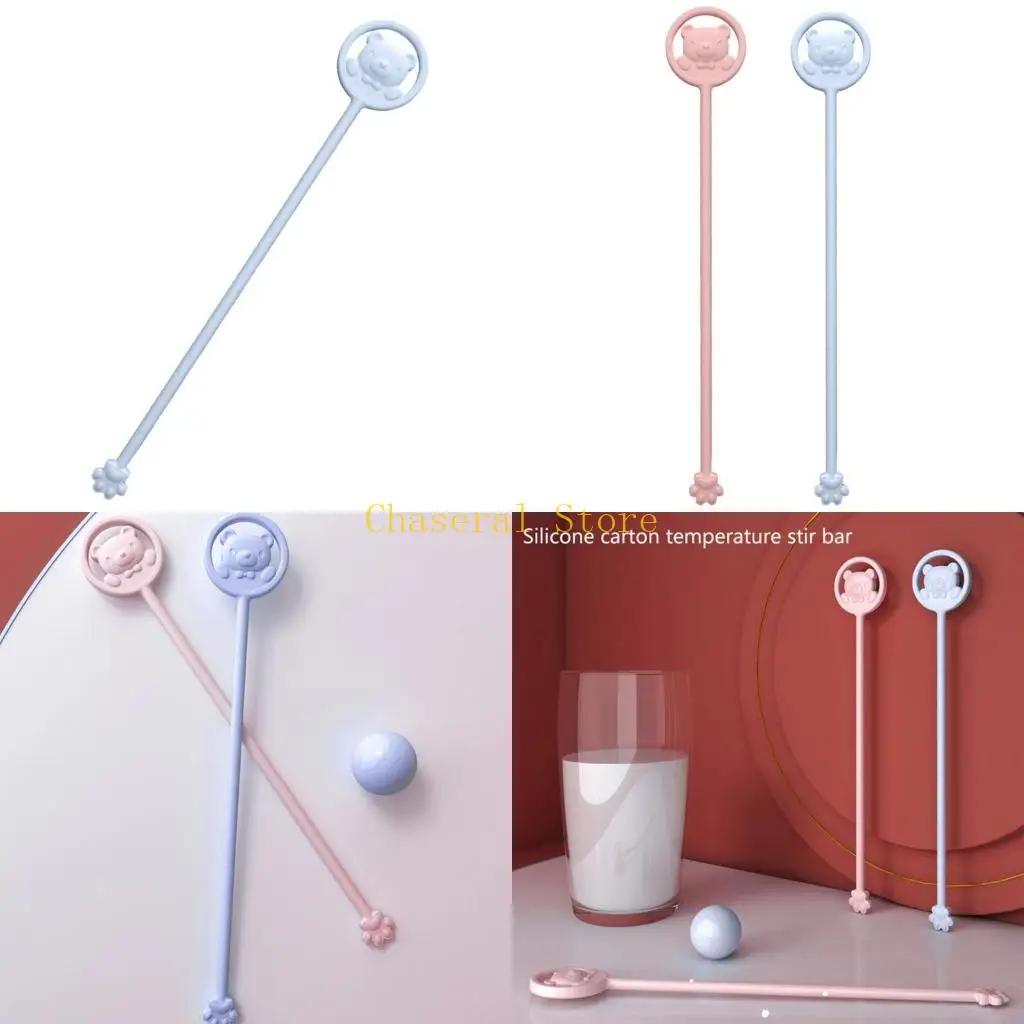 E7CE Cartoon Bear Stir Bar Travel Friendly Baby Milk Powder Mixer  Color Changing