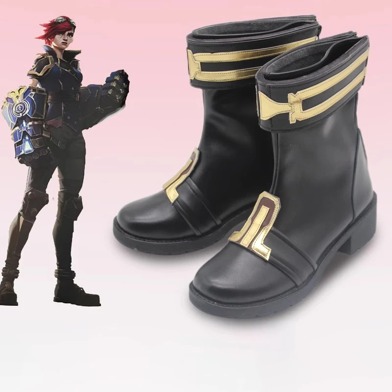 Vi Cosplay Shoes Game Arcane 2, Rinse Boot Prop, Halloween Pole Play, Accessoires pour hommes