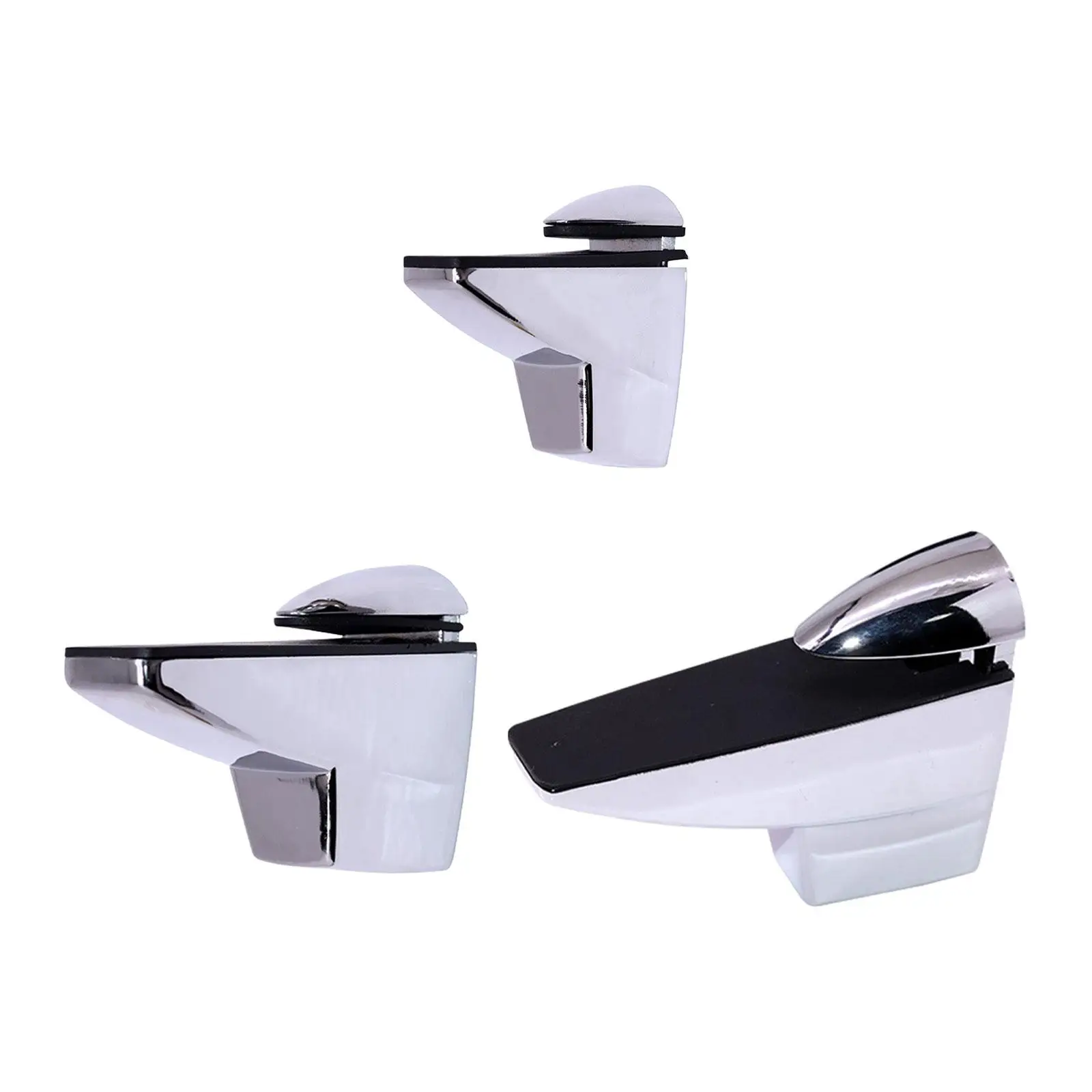 Zinc Alloy Glass Clamp Bracket Adjustable Holder for Cabinet Door Shelf Stair Railing Mounting Hardware