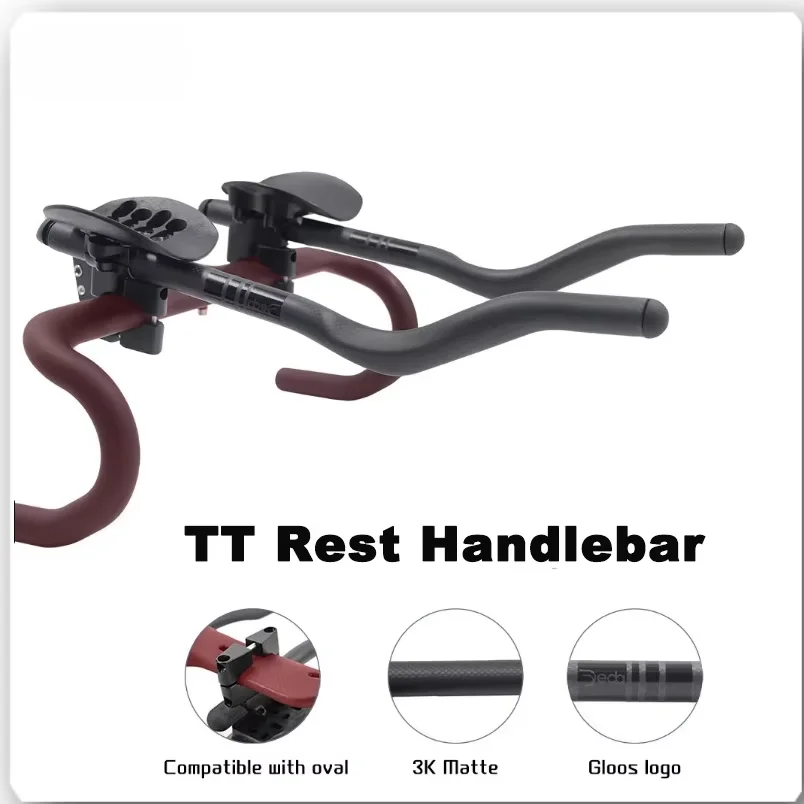 DA Road Bike Triathlon Time T1000 Carbon Fiber 35°/55°Angle,380/420mm Length,Internal Routing | For Triathlon Racing& Time Trial