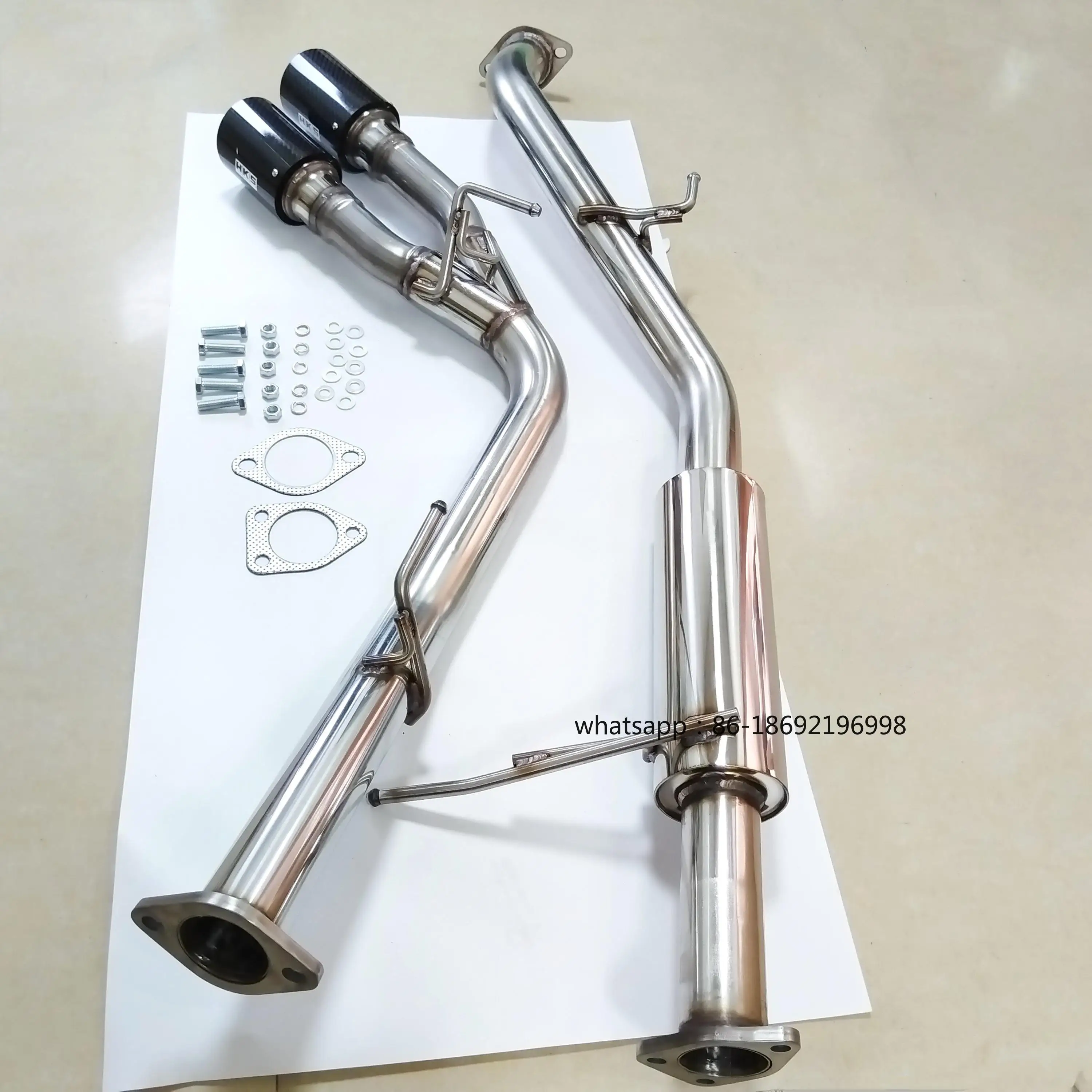 

Автомобильная модифицированная выхлопная труба из углеродного волокна для 2015-19 комплекта выхлопной трубы из нержавеющей стали с двойным выходом