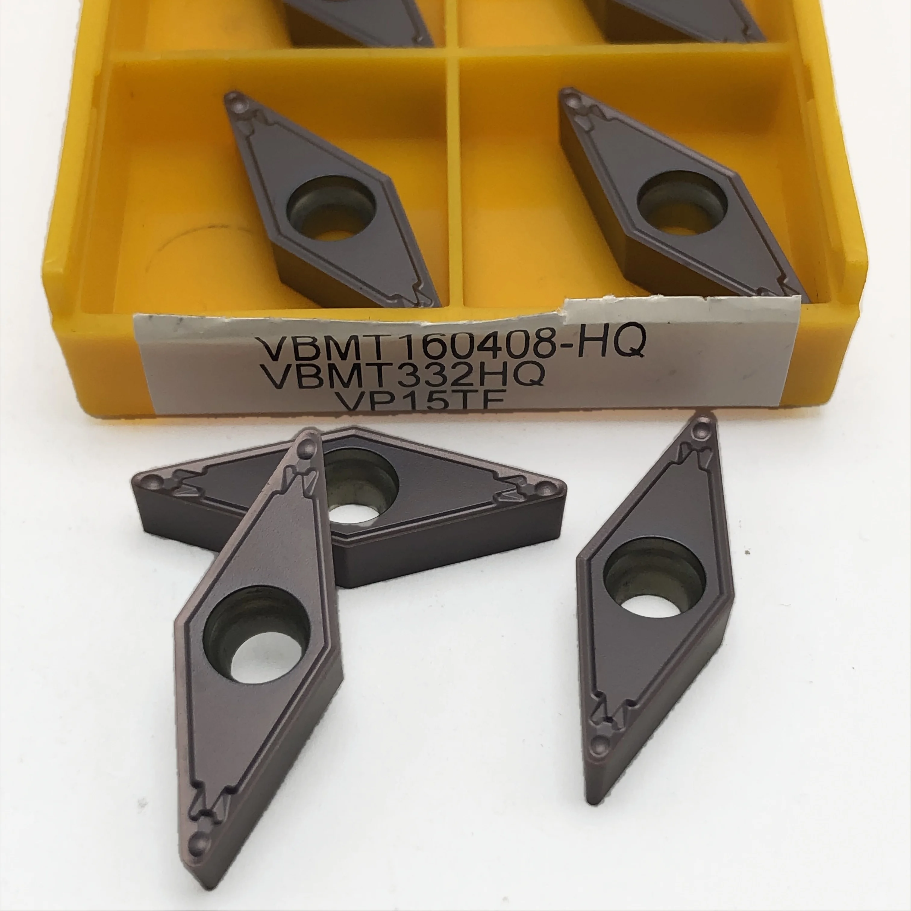 Ferramenta de torneamento externo para aço, Lâmina de carboneto, Torno CNC, Inserção, Aço inoxidável, VBMT160404 VBMT160408 VP15TF